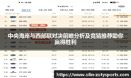 中央海岸与西部联对决前瞻分析及竞猜推荐助你赢得胜利